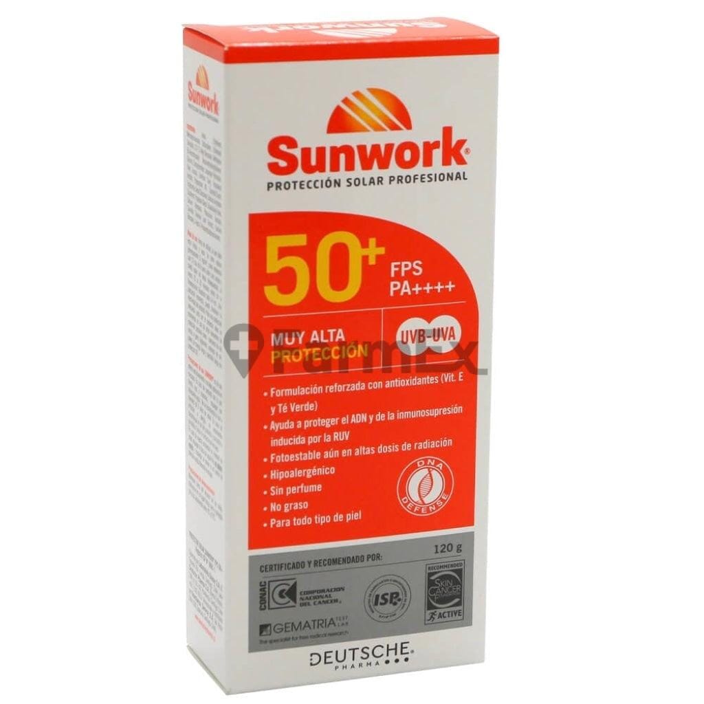 Sunwork Proteccion Solar 50+ x 120 g Farmex-Pluxee-Persistente